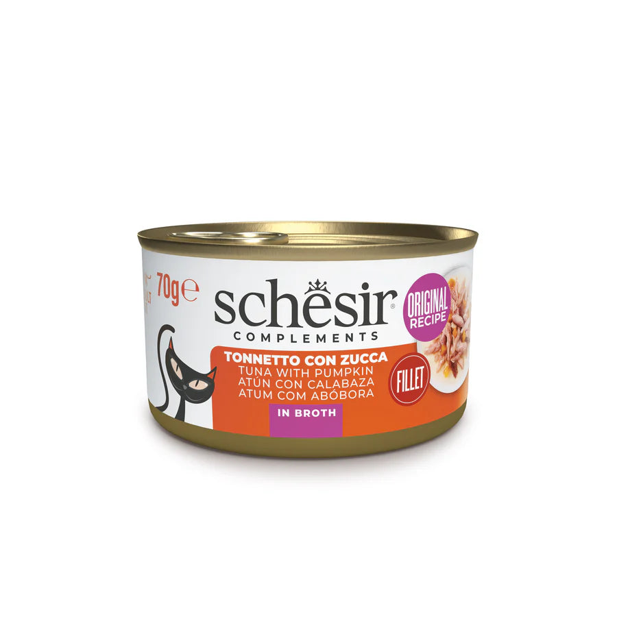 Schesir Tonnetto con Zucca in Brodo 70g Lattina Schesir Tonnetto con Zucca in Brodo 70g Lattina